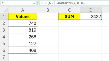 How to Use the AGGREGATE Function in Excel - Sheetaki