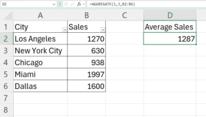 How to Use the AGGREGATE Function in Excel - Sheetaki